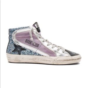 Golden Goose Purple Slide High-Top Sneakers